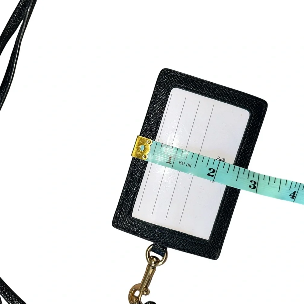 Coach Black Lanyard ID Holder